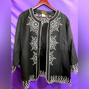 💥💥FLASH SALE💥💥Women's Bob Mackie XL black 3/4 sleeve top